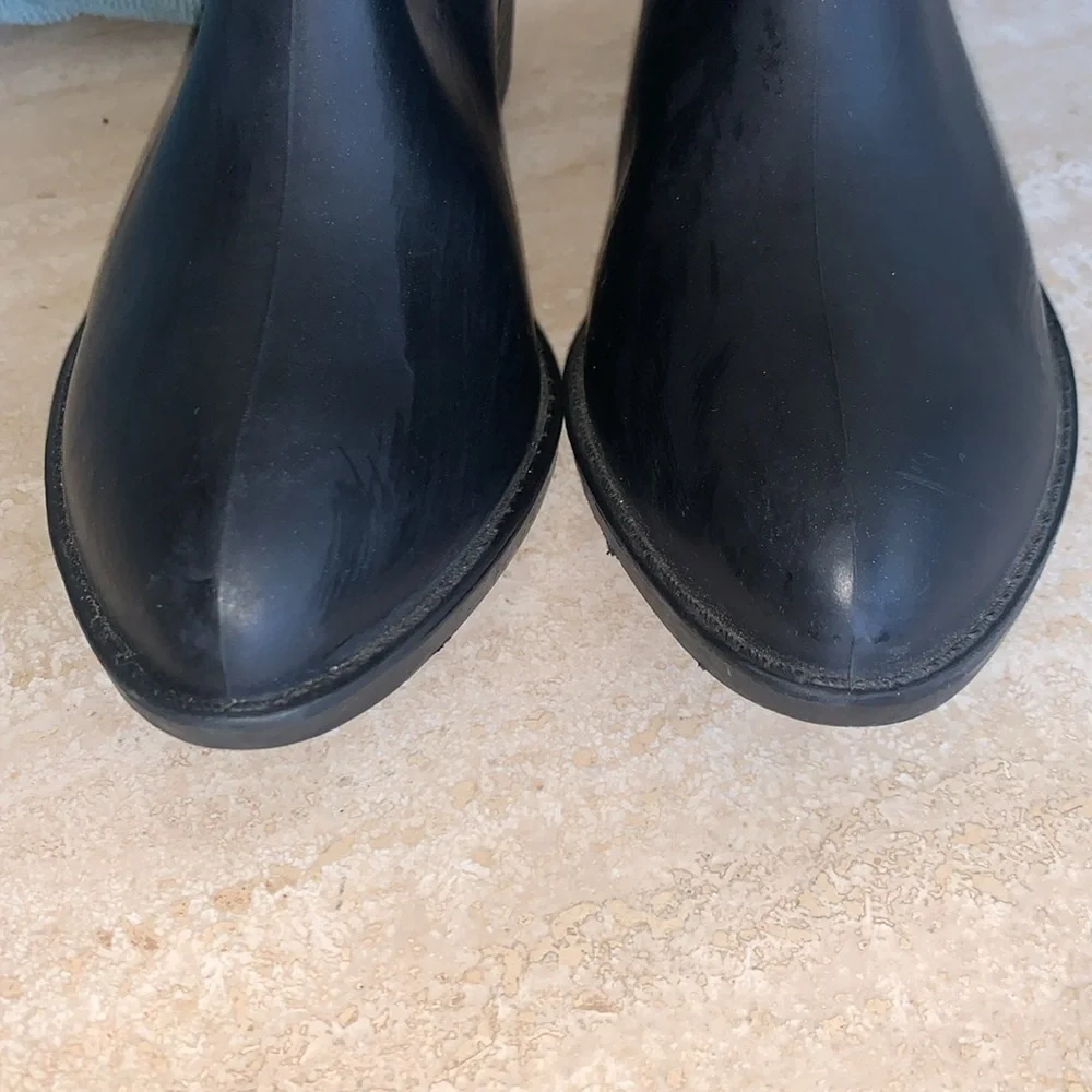 Jeffrey Campbell Rain Bootie, Women's 6, black, ankle, Waterproof, 